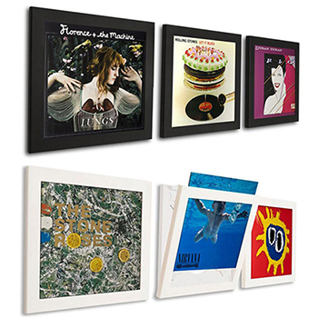 Wall mounted art frame to display LPs